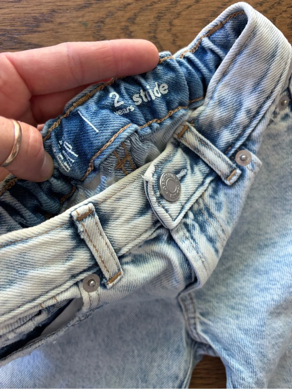 Gap Kids Toddler Stride Wide Leg Jeans Raw Hem